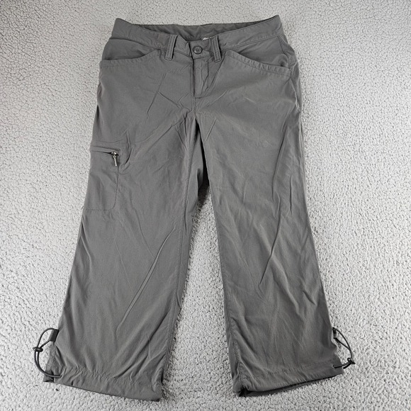 Eddie Bauer Travex Capri Pants Womens 2 Gray Outdoor Hiking - Picture 1 of 14